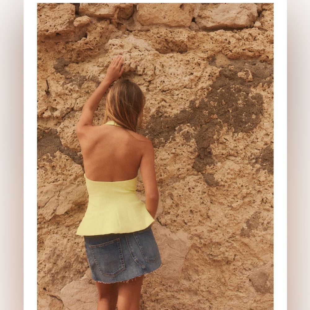 Zara‎ TOP HALTER PEPLUM - Picture 3 of 3